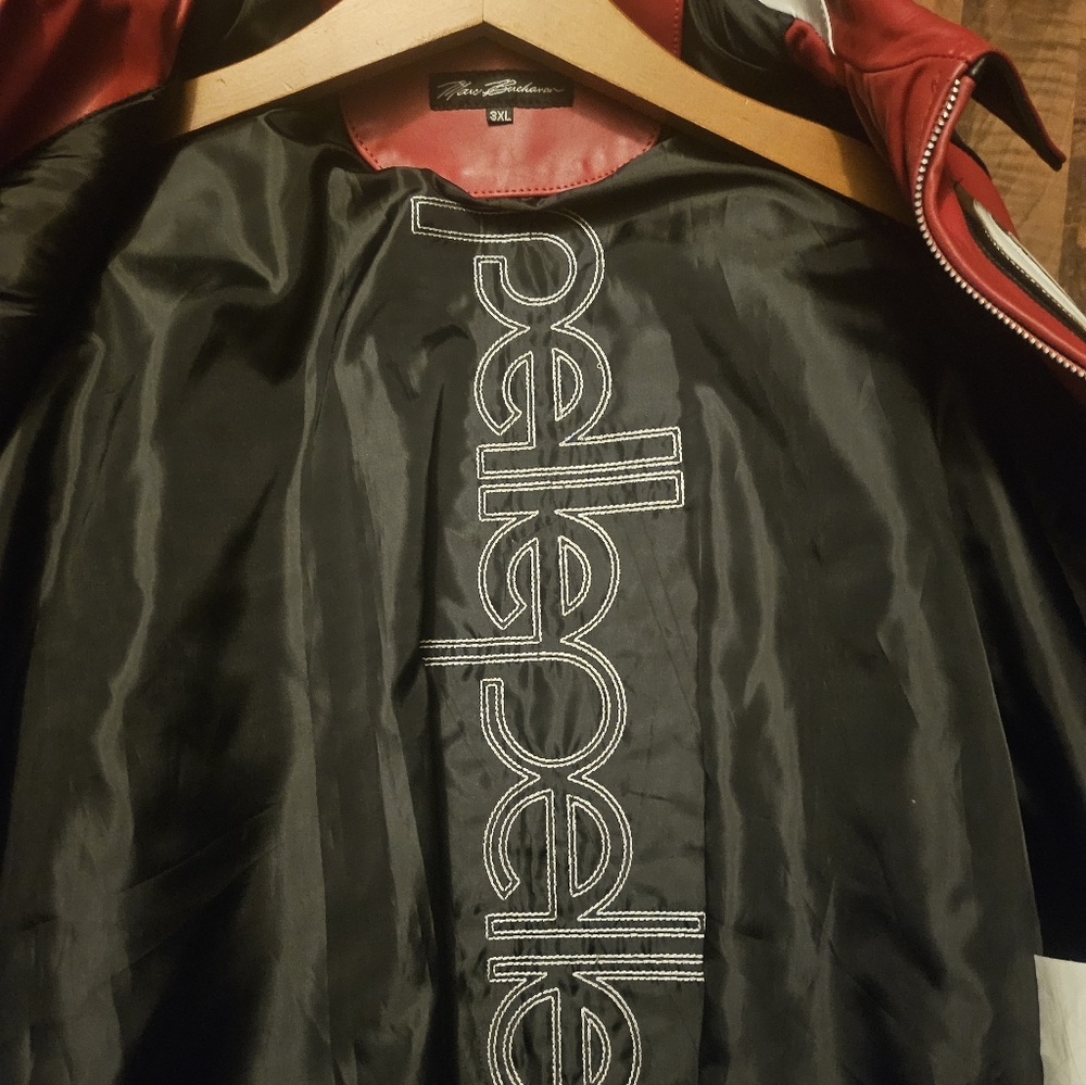 Pelle Pelle Red and Black Varsity Jacket - Picture 3 of 4